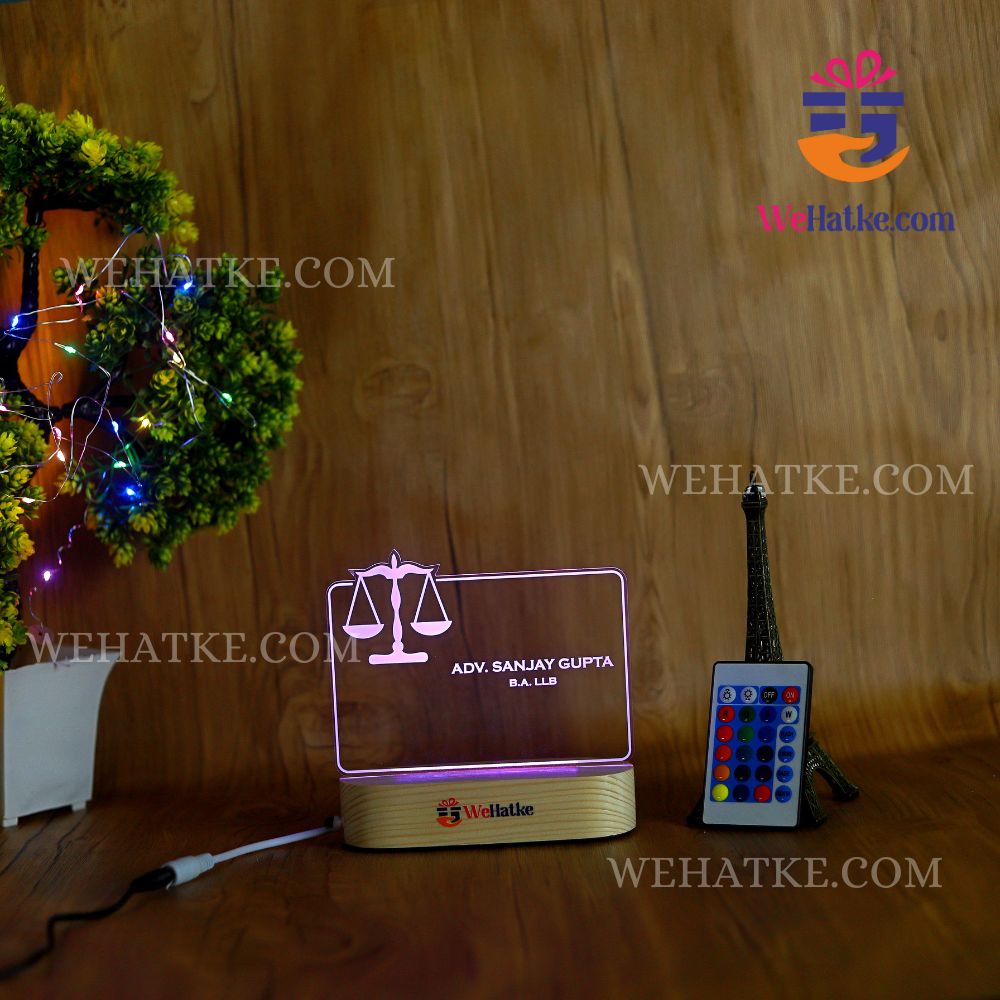 Customized 3D illusion lamp for Lawyers & advocates
