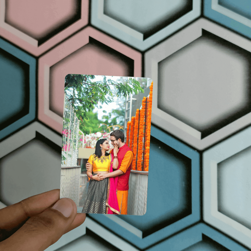 Customized Wallet Card With photo And Map For Long Distance Couple