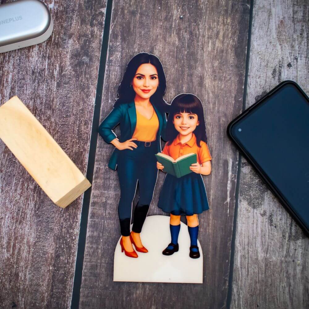 Personalized Mom Daughter Caricature