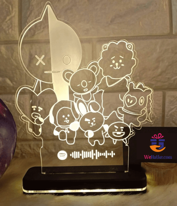 BT21 Led Lamp With Spotify code