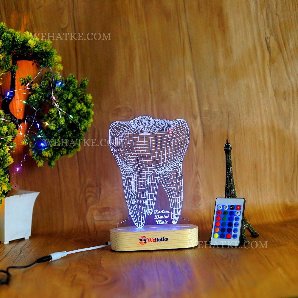 Customized teeth LED lamp with your name