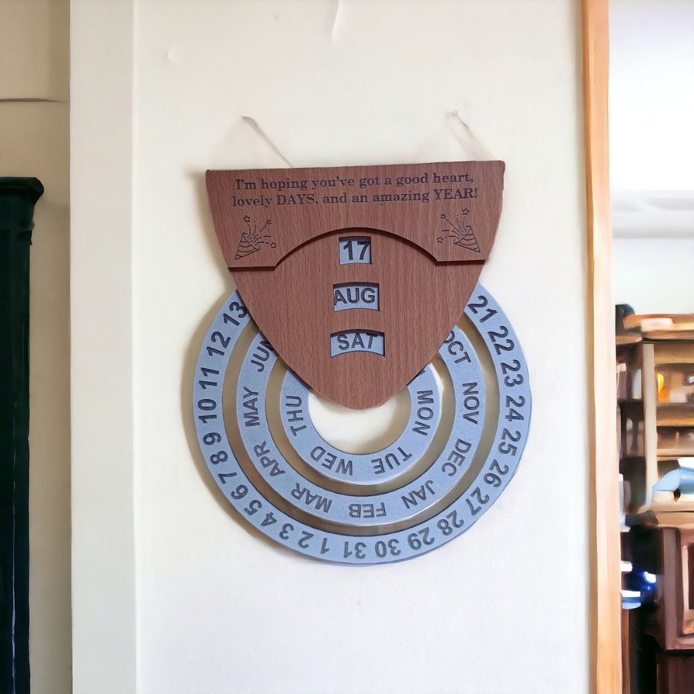 Wooden Wall Hanging Calendar