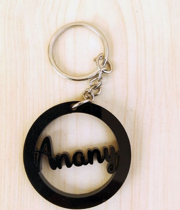 Acrylic round keychain