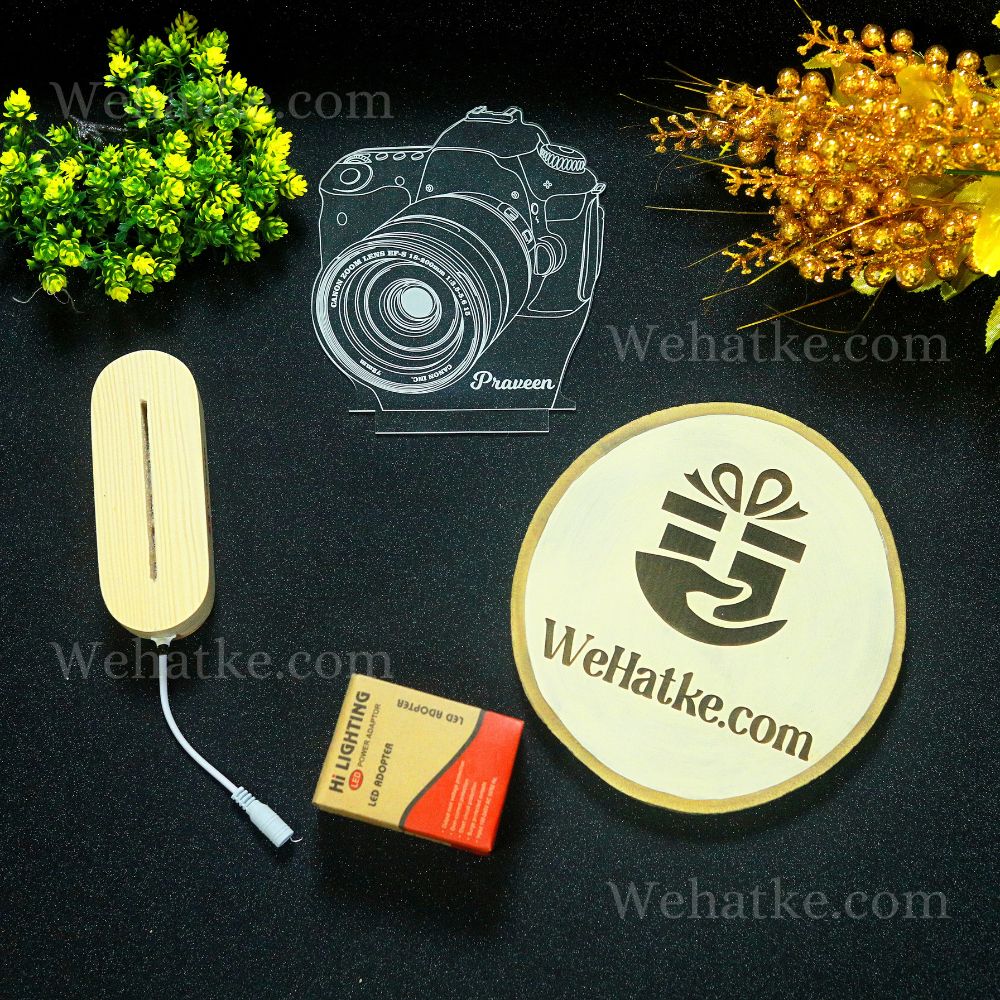Personalized Camera 3d illusion Led Lamp With Remote