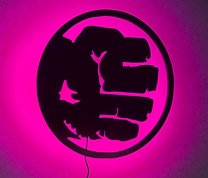 Customized Hulk Wall Decor LED Lamp