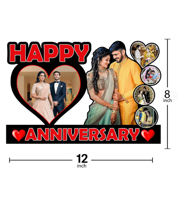 Customized Anniversary Frame with Photo Cutout