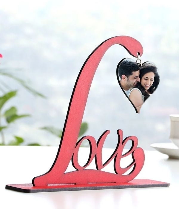 Customized love frame with heart hanging photo