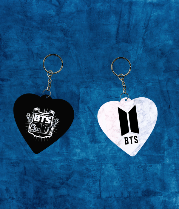 BTS heart shape combo keychain