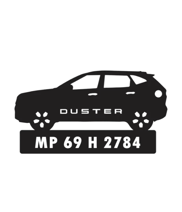 Customized Car 3D Keychain with number