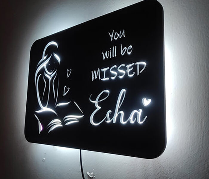 Customized Book Lovers Wall HLightanging Frame With Name And