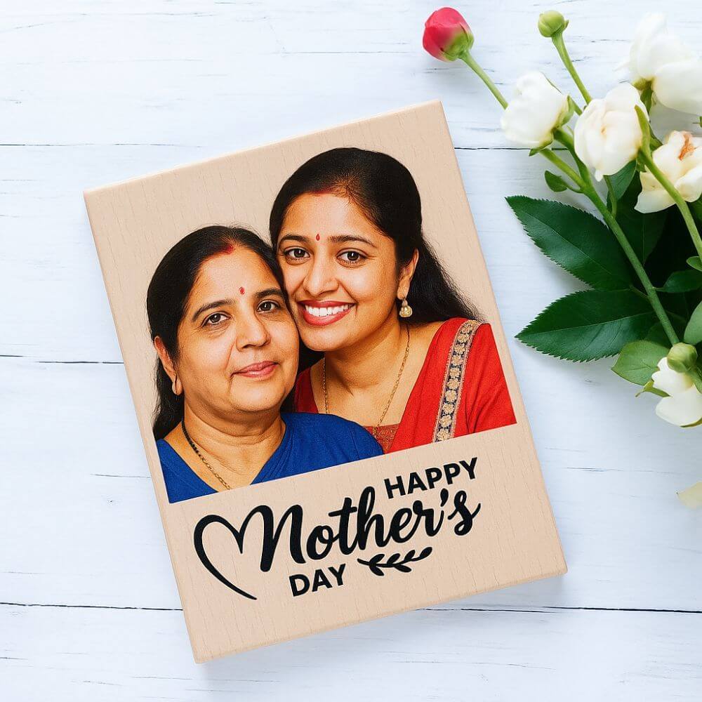 Personalized Happy Mother's Day Wooden Photo Frame