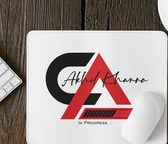 Personalized CA In Progress Name Art Mousepad