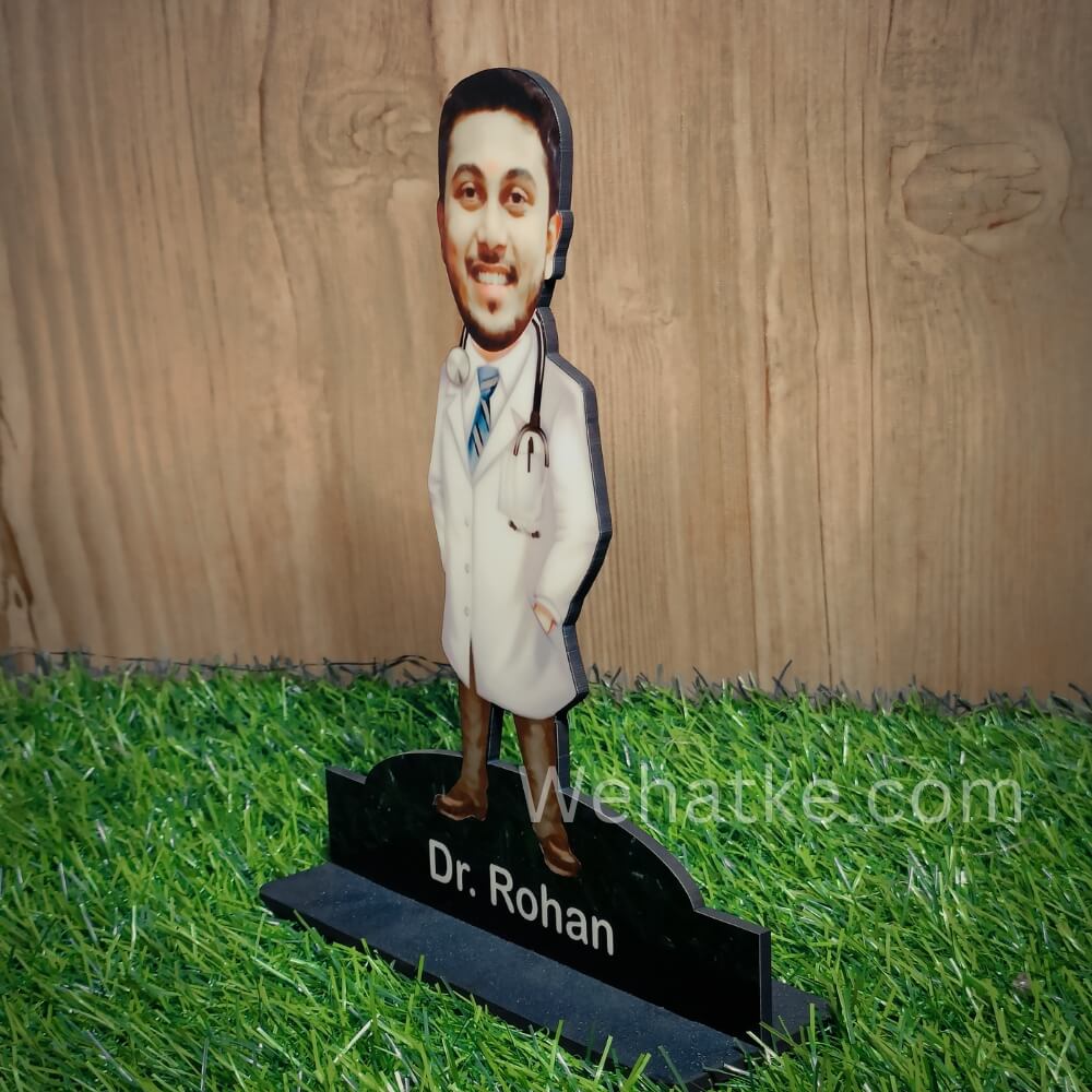 Customized Doctor Caricature With Name And Photo