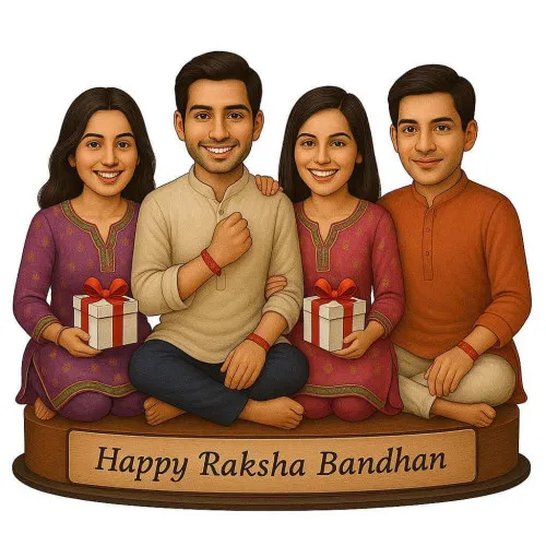 Raksha Bandhan Caricature Standee for Siblings