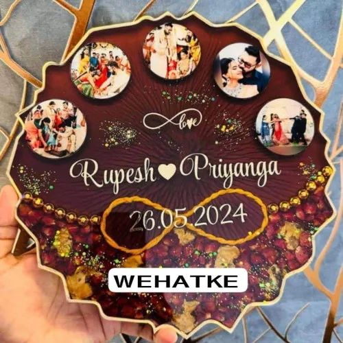 Personalized Resin Wedding Photo Plaque