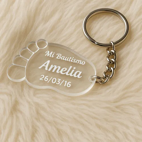 Customized Baby feet keychain
