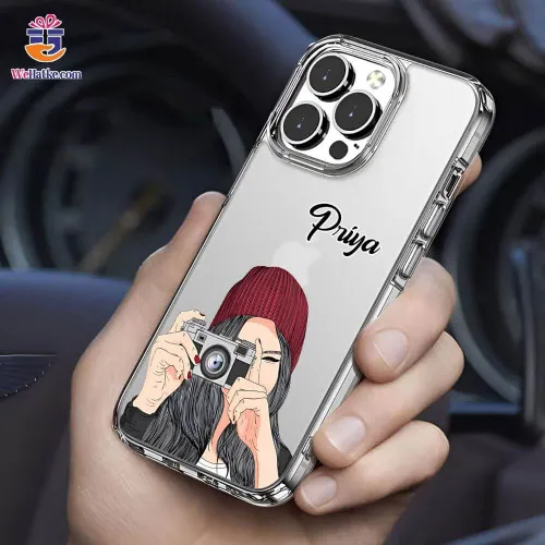 Customized Back Case For Girl With Vintage Camera