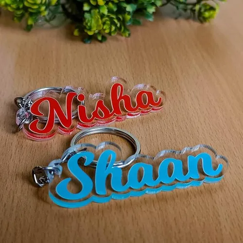 Acrylic name cutting keychain with your name