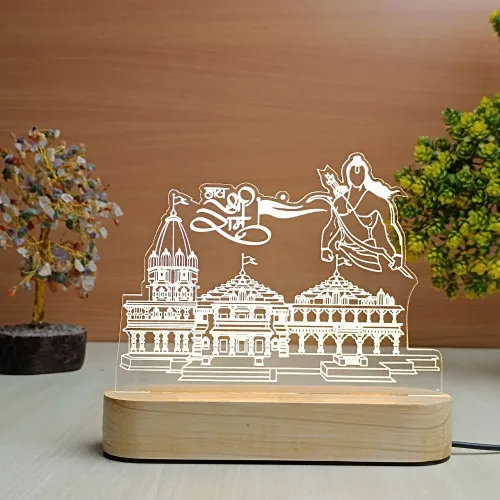 Ayodhya Ram Mandir 3D Illusion Lamp