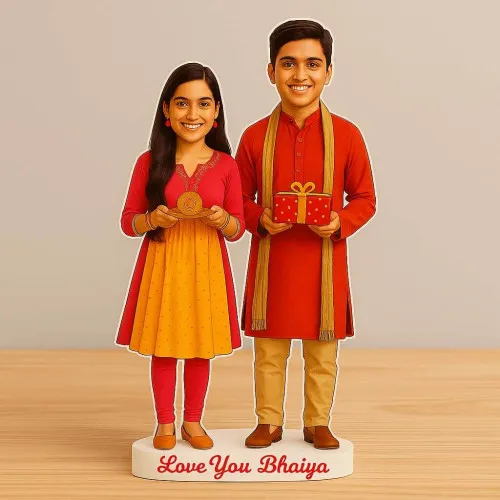 Personalized Rakhi Caricature Gift for Brother