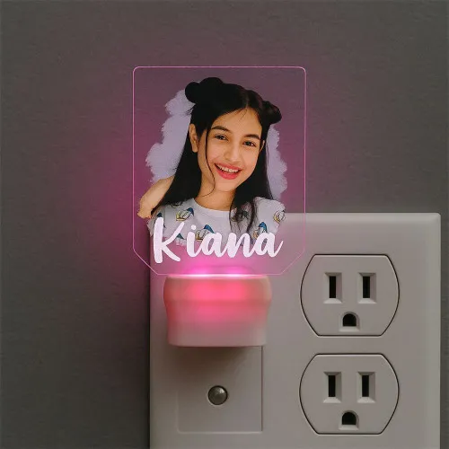 Personalized Acrylic Photo Night Lamp Plaque with Name
