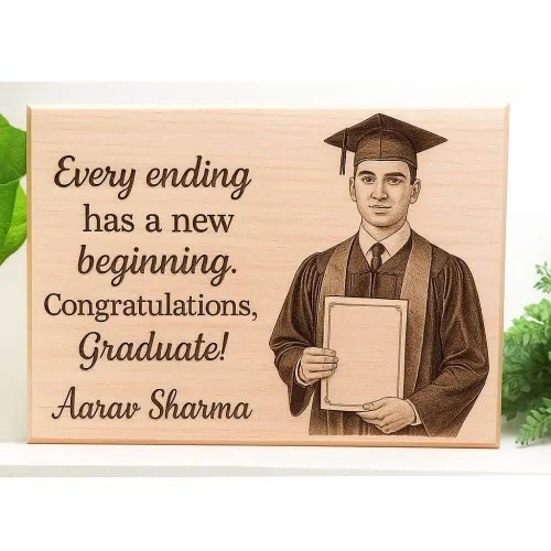 Engraved Wooden Graduation Plaque