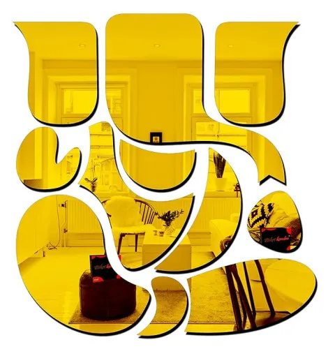 Ganesha Golden Acrylic Mirror Stickers for Wall