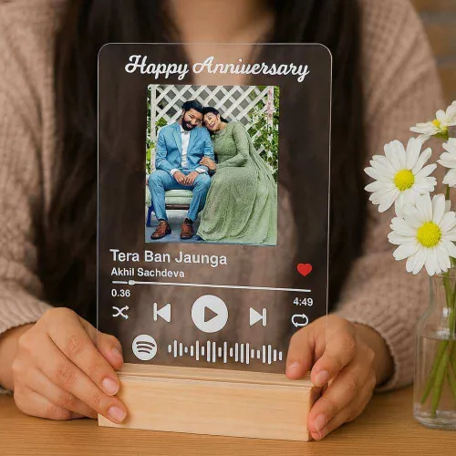 Custom Acrylic Spotify Plaque with Photo & Song