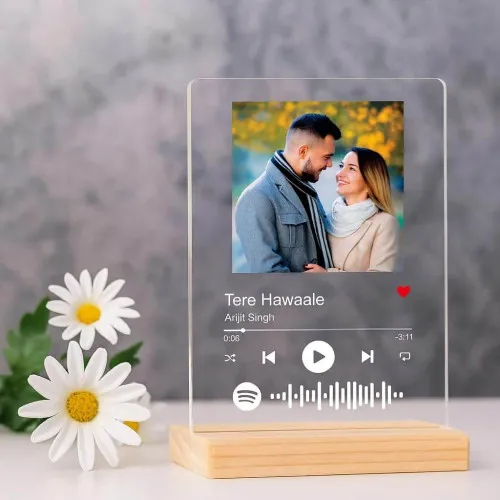 Spotify Acrylic Plaque with Wooden Stand