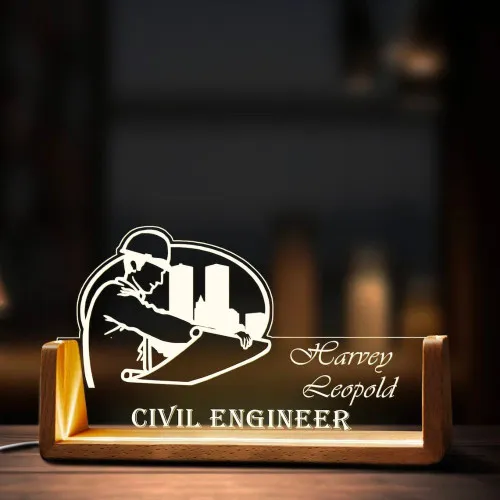 Customized Civil Engineer Desk Name Plate