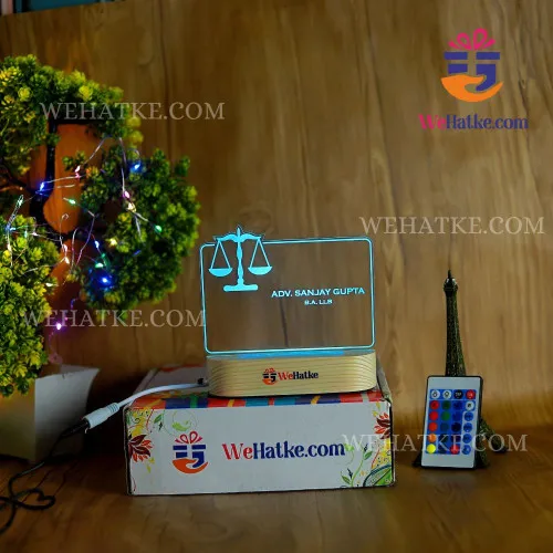 Customized 3D illusion lamp for Lawyers & advocates