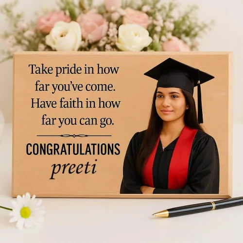 Graduation Wooden Plaque with Photo
