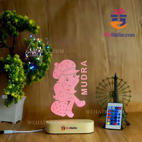 Customized cute girl led lamp for kids room decor