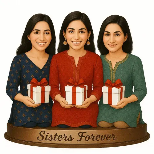 Personalized Sisters Forever Caricature