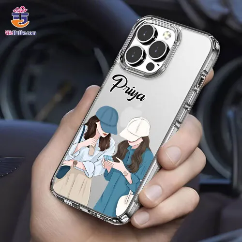 Customized Back Case For Girl Bestie With Cap