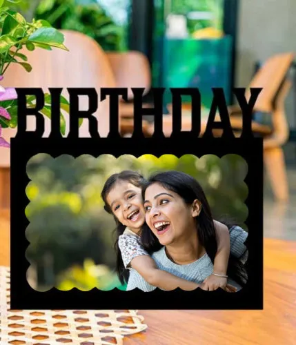 Birthday Cutout Photo Frame for Mom