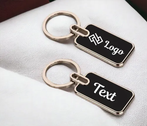 Customized Logo & Text Metal Keychain – Premium Corporate Gift