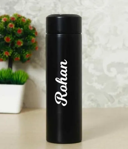 Black Temprature Bottle with Name Gift for Brother