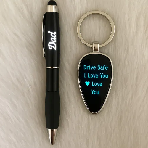 Customized LED Pen and Keychain For Father