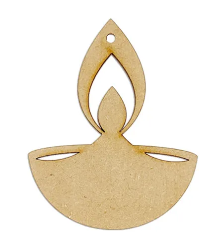 Wooden Diya Cutouts for Diwali