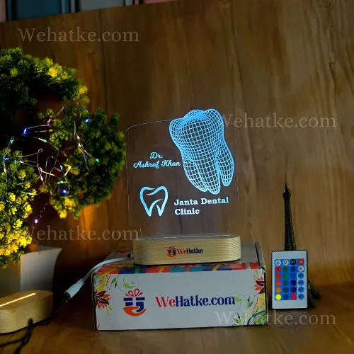 Customized Dentist tooth lamp with logo & name