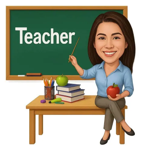 Custom Teacher Caricature Gift For Mam