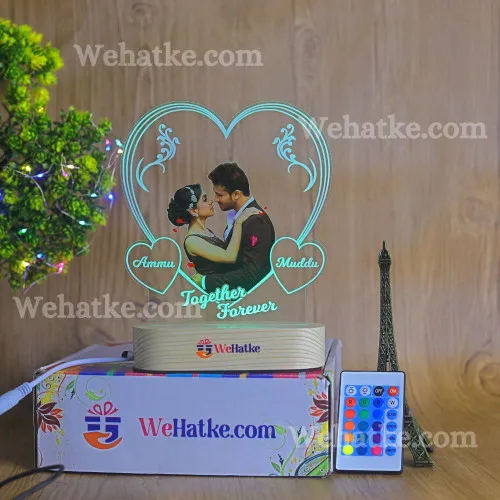 customized Love heart frame with UV printed photo for couple