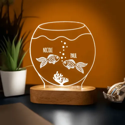 Customized 3D Illusion Night Lamp Fish Design