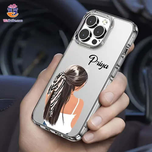 Customized Back Case For Cute Girl With Scarf