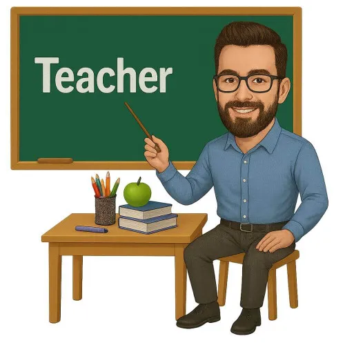 Custom Male Teacher Caricature