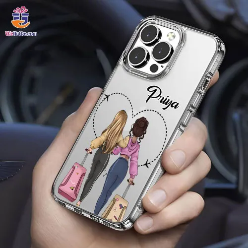 Customized Back Case two Girl Traveling