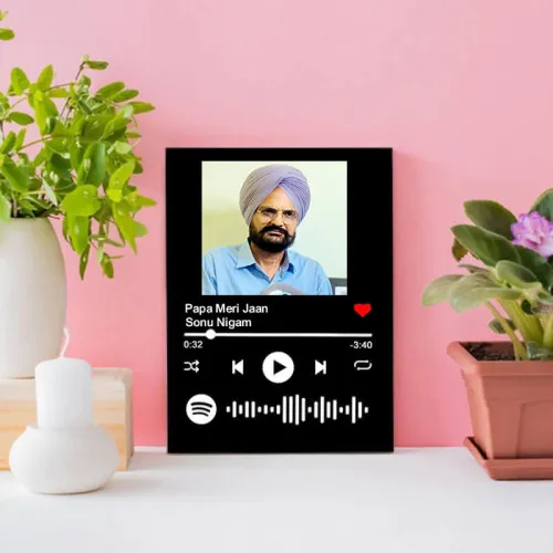 Black Spotify Plaque For Father