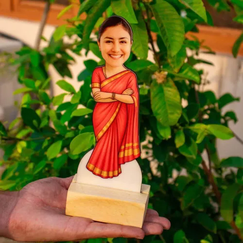 Customized Caricature for Maa in saree