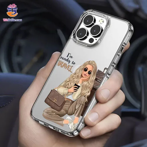 Customized Back Case For Girl Ready To Travel